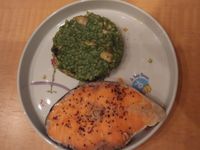 鮭魚菠菜頓飯