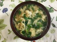 日式韭菜蛋花味增湯