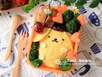 布丁狗造型可愛便當【蕃茄醬懶人料理】