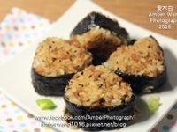 吻仔魚烤飯糰