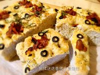 免揉～迷迭香油漬番茄佛卡夏麵包