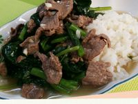 芥蘭羊肉燴飯