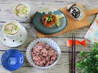 一鍋出一桌：紅豆飯+茶碗蒸+薑汁豬肉排