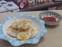 香煎粟米墨魚餅
