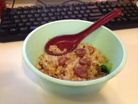電鍋臘腸飯