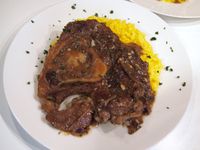 【米蘭名菜】燉小牛膝配米蘭式藏紅花燉飯