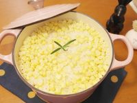 「玉米炊飯」味道鮮甜、口感特別 ♡