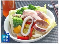 魷魚冰卷和風沙拉