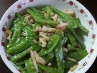 扁豆炒三層肉絲