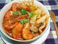 泰式鮮蝦酸辣燴麵【全聯快炒包料理】