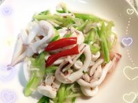 鮮炒蒜苗軟絲