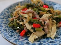 雪菜百頁肉絲