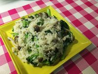 豆漿野菇燉飯