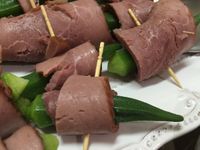秋葵牛肉捲