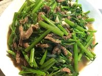 空心菜炒牛肉