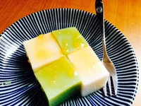 好消暑：蜜抹茶牛奶凍