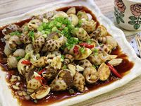 涼拌蒜香芥末醬油花螺