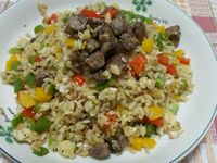 彩椒牛小排蛋炒飯 (蛋炒飯的餐桌故事)