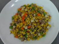 玉米炒肉末
