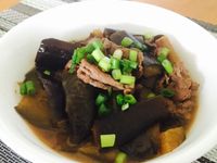 味噌燉牛肉茄子