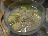 水梨蘋果蜂蜜溫飲/十穀粥