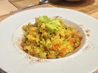 蔬食)簡易電鍋咖喱田園起司燉飯🍳蛋奶素