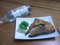 酒香烤鮭魚頭  38度金門高梁酒