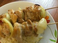 日式烤雞肉串自己做:)