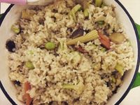 【鑄鐵鍋】一鍋到底麻油菇菇炊飯