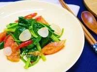 紅嘴綠鸚哥(菠菜炒蕃茄)