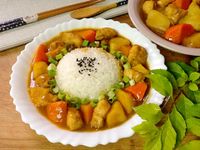 蘋果雞肉咖哩(飯)