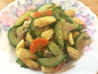 沙茶炒三蔬