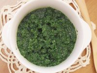 寶寶副食品「小松菜泥」鈣多多 ♪