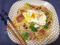 萵苣培根炒烏龍麵🥓