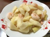 茭白筍炒蝦仁
