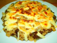 杏苞菇牛肉奶香焗烤飯