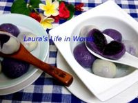 【少油少糖】紫薯湯圓+紫薯芝麻湯圓