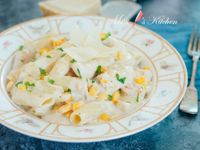 起司鮮奶油雞肉玉米長通粉