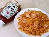 蕃茄玉米蝦仁炒飯