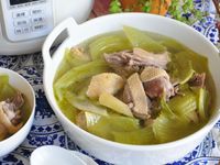 芥菜/刈菜心燉鴨湯