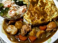 咖哩蛋包飯♡
