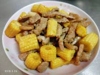 玉米筍炒肉絲
