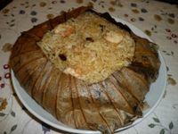 鮮蝦荷葉飯