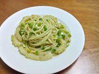 鹹蛋苦瓜義大利麵
