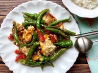 糯米椒炒蛋-手繪食譜