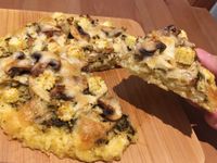 【寶寶食譜】青醬雞肉米飯Pizza