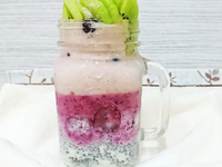 👯奇異果葡萄莓莓。隔夜燕麥果昔杯。