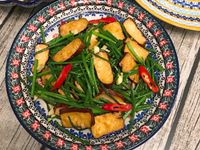 韭菜花炒豆干
