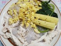 雞胸肉冬粉與炒蛋金針菇