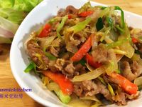 【花朵入菜】洋蔥炒肉片 ～附『實作影片』